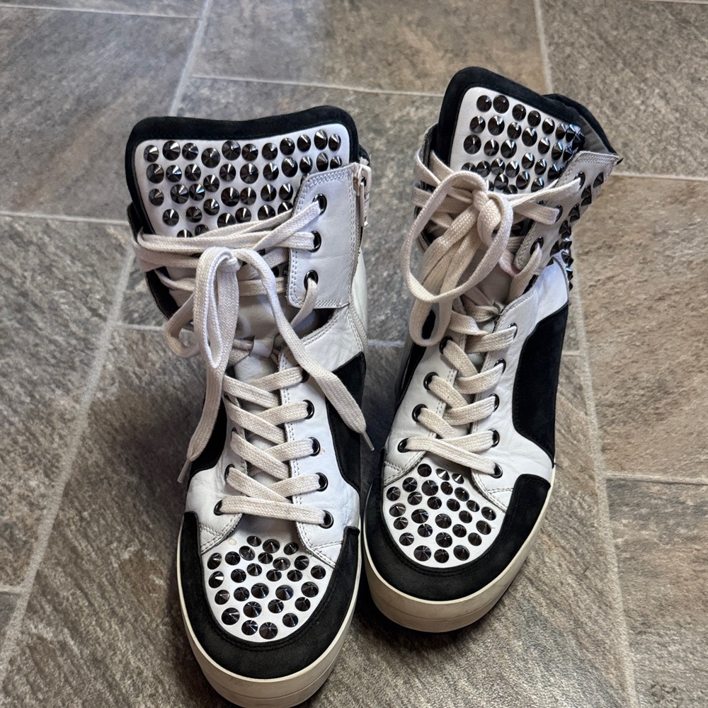 Studded High-Top Sneakers